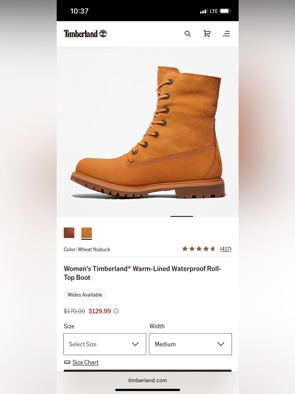 Timberland Wheat Suede Lace-Up Shearling-Lined Ankle Boots
